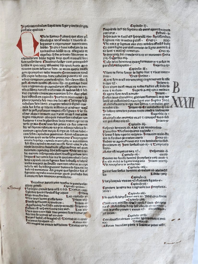 1470s INCUNABULA AMAZING 3 VOLUMES FOLIO SET antique INCUNABLE Pantheologia - 9