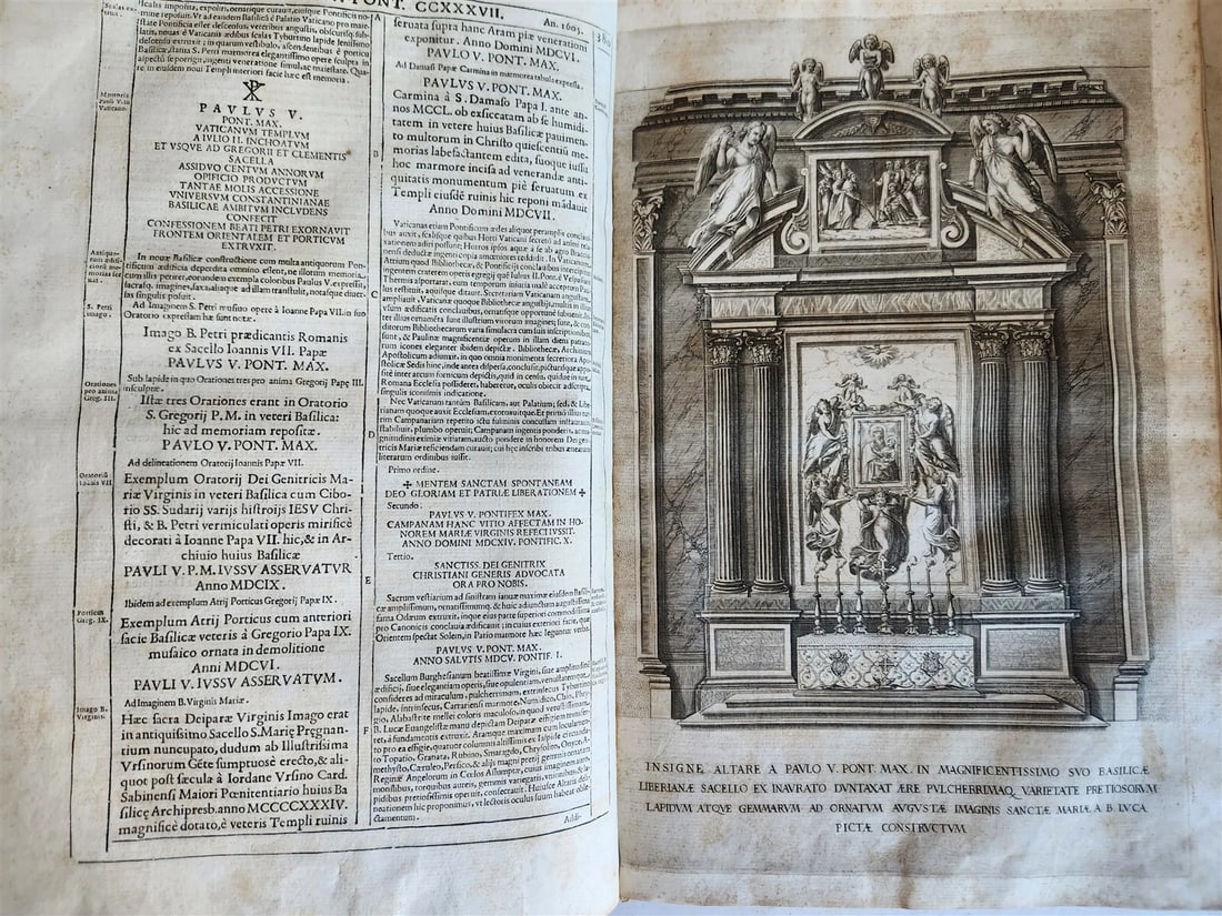 1677 LIVES of ROMAN POPES 4 FOLIO VOLUMES FULLY ILLUSTRATED antique in LATIN - 8