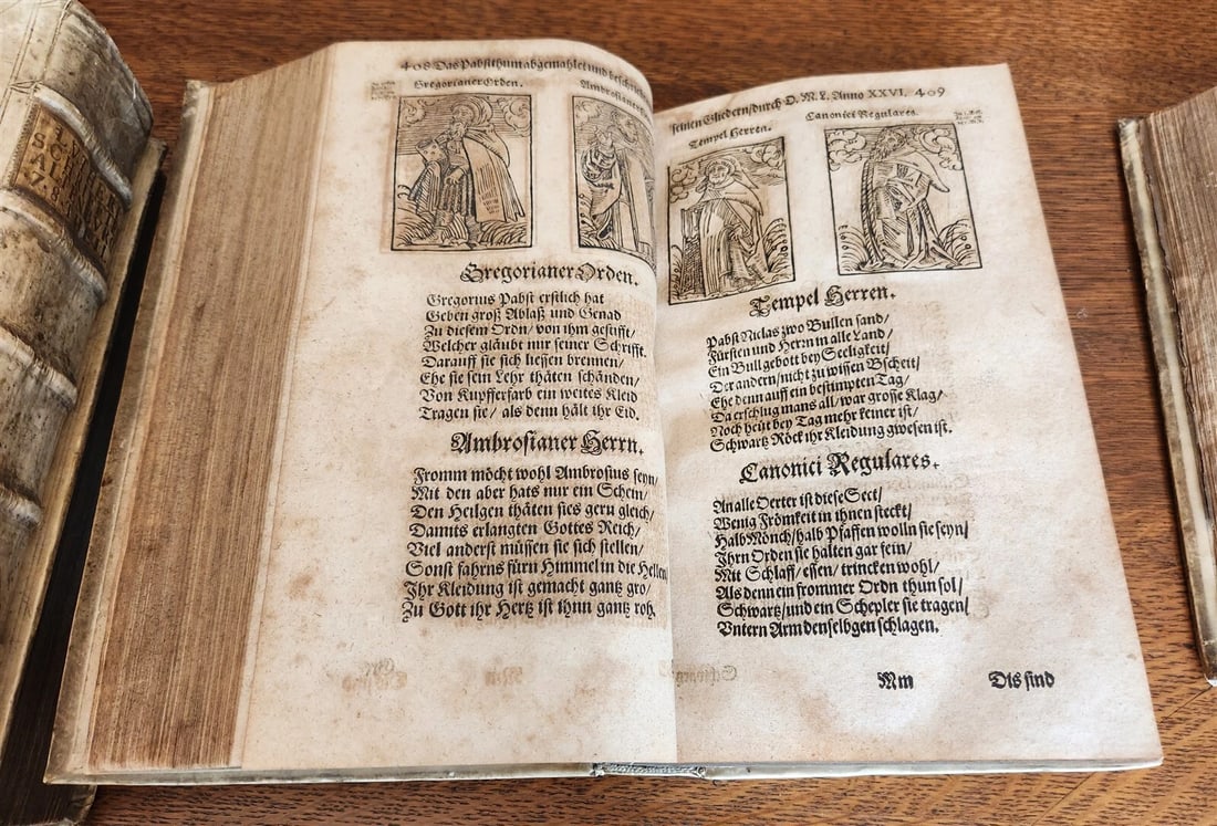 1661-1664 MARTIN LUTHER WORKS 7 FOLIO VOLS antique VELLUM in GERMAN ILLUSTRATED - 15