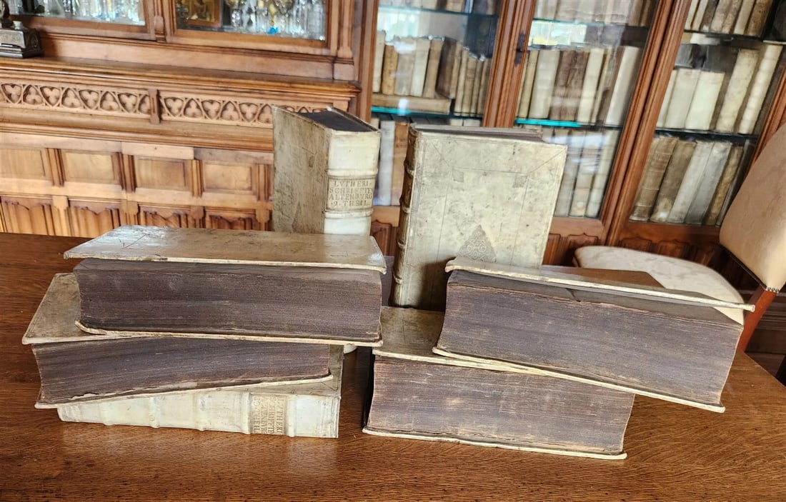 1661-1664 MARTIN LUTHER WORKS 7 FOLIO VOLS antique VELLUM in GERMAN ILLUSTRATED - 4