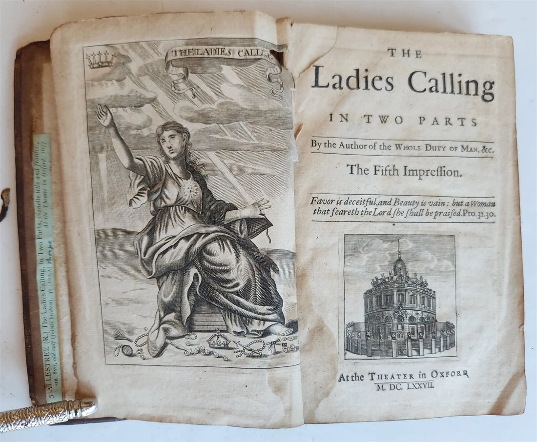 1677 LADIES CALLING by Richard Allestree antique in ENGLISH (1 of 10)