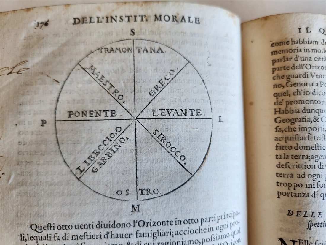 1583 DELLA INSTITUTION MORALE di M.ALESSANDRO PICCOLOMINI antique VELLUM BINDING - 3