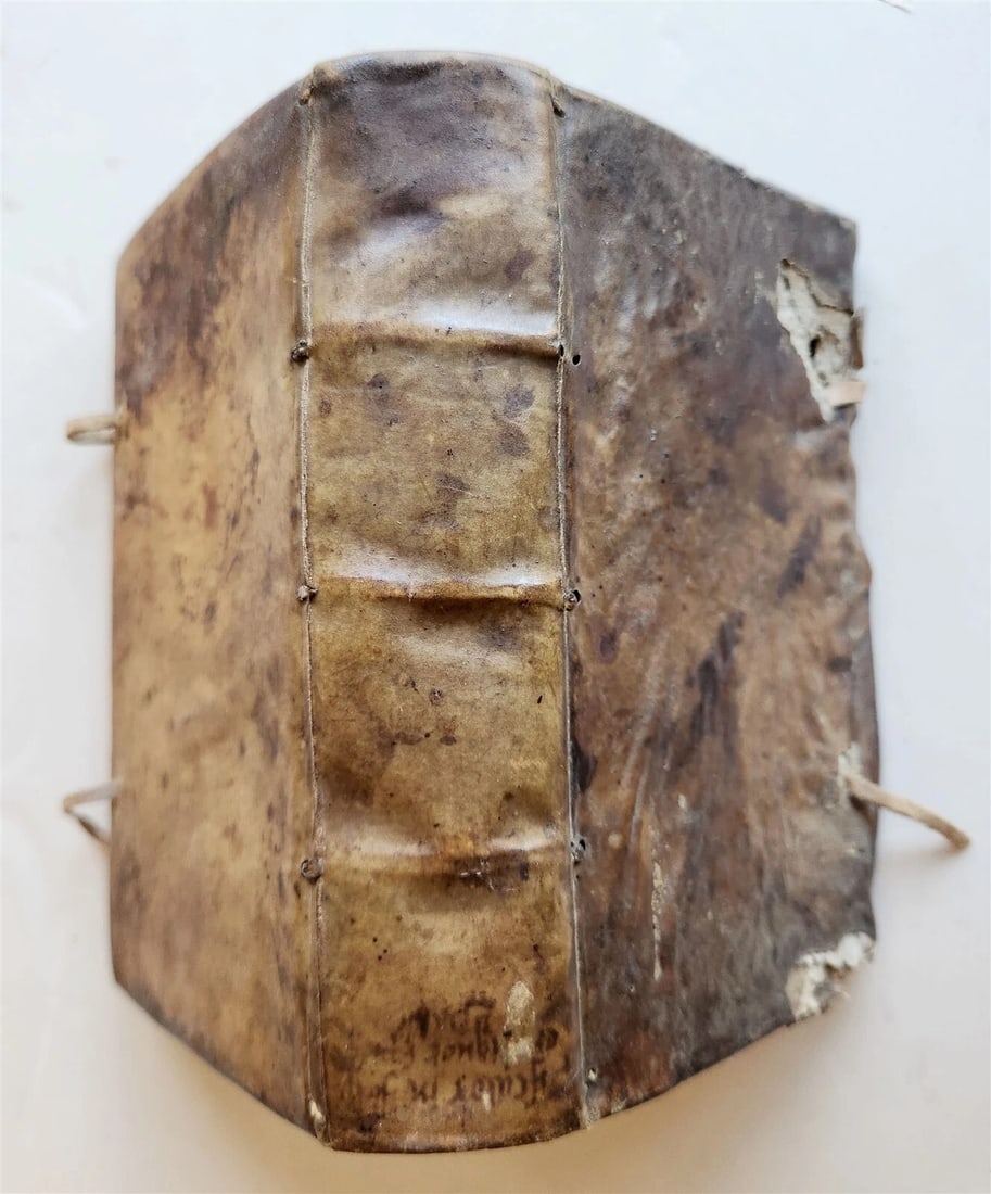 1603 BIBLE COMMENTARY by J. PISCATOR antique VELLUM BINDING - 2