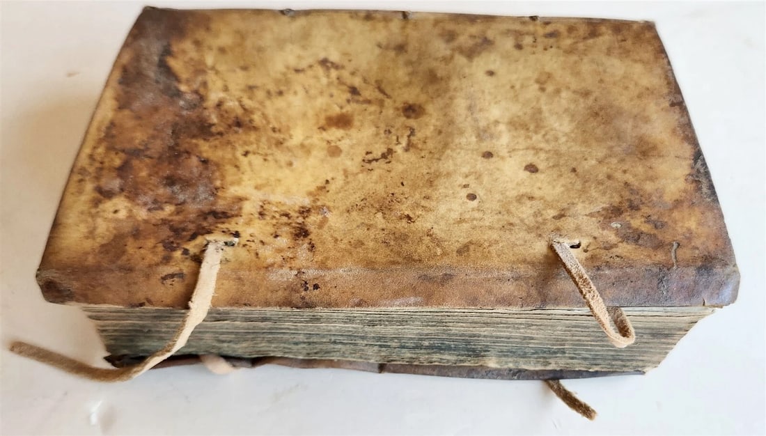 1603 BIBLE COMMENTARY by J. PISCATOR antique VELLUM BINDING - 3