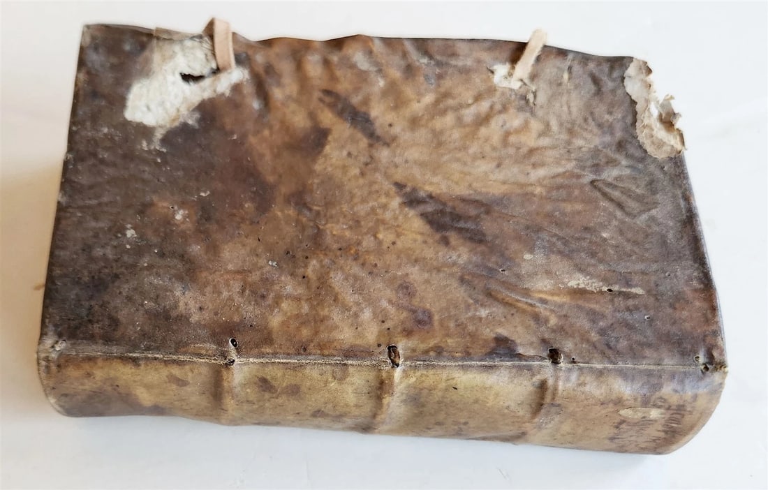 1603 BIBLE COMMENTARY by J. PISCATOR antique VELLUM BINDING - 4