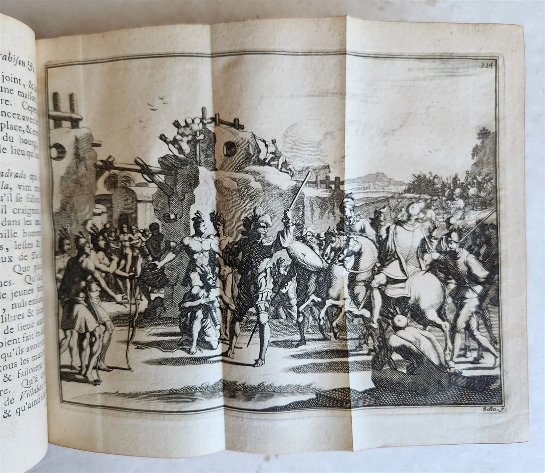 1735 HISTORY of CONQUEST of FLORIDA 2 VOLUMES antique ILLUSTRATED Americana - 7