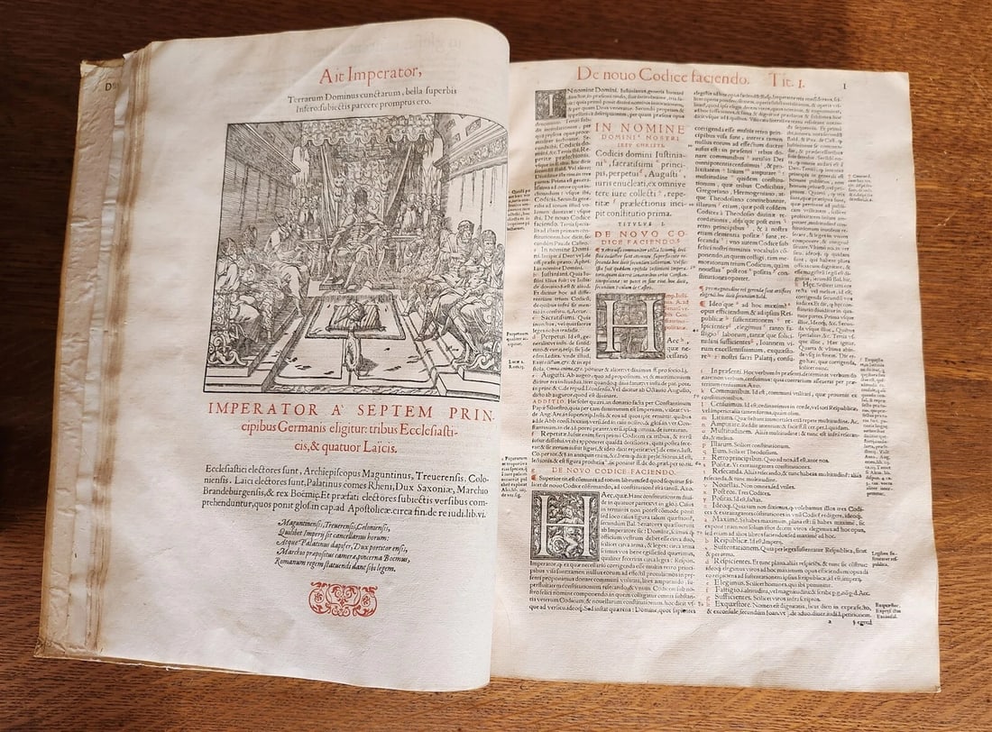 1557 LAW BOOK Corpus Juris Civilis CODICIS DN. IUSTINIANI antique FOLIO vellum - 3