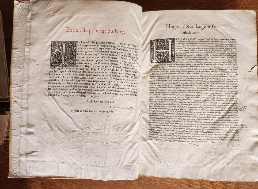 1557 LAW BOOK Corpus Juris Civilis CODICIS DN. IUSTINIANI antique FOLIO vellum - 5