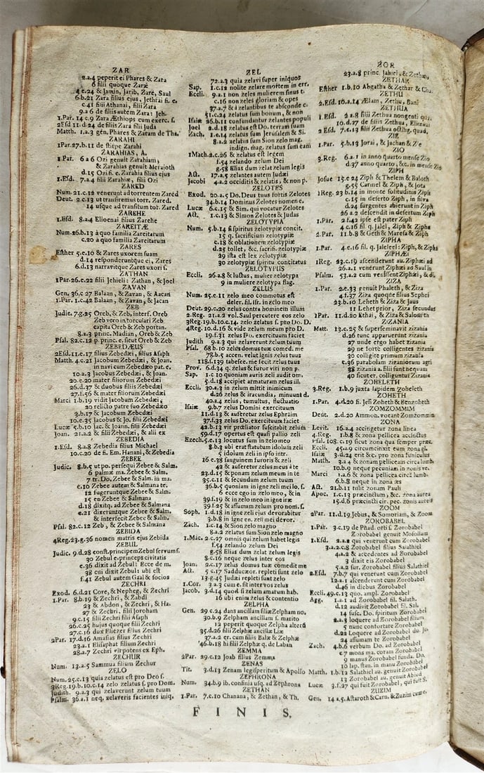 1731 BIBLE CONCORDANCE in LATIN antique FOLIO Concordantiae Bibliorum - 7