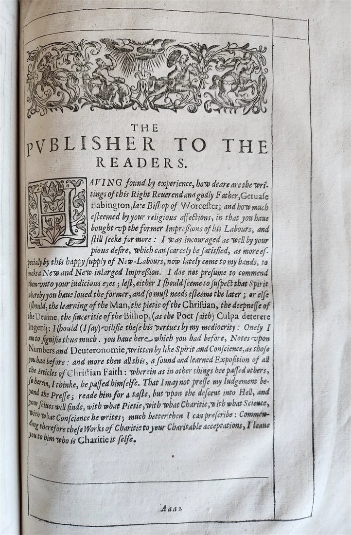 1622 THE WORKES of the RIGHT REVEREND FATHER in GOD BABINGTON antique in ENGLISH - 8