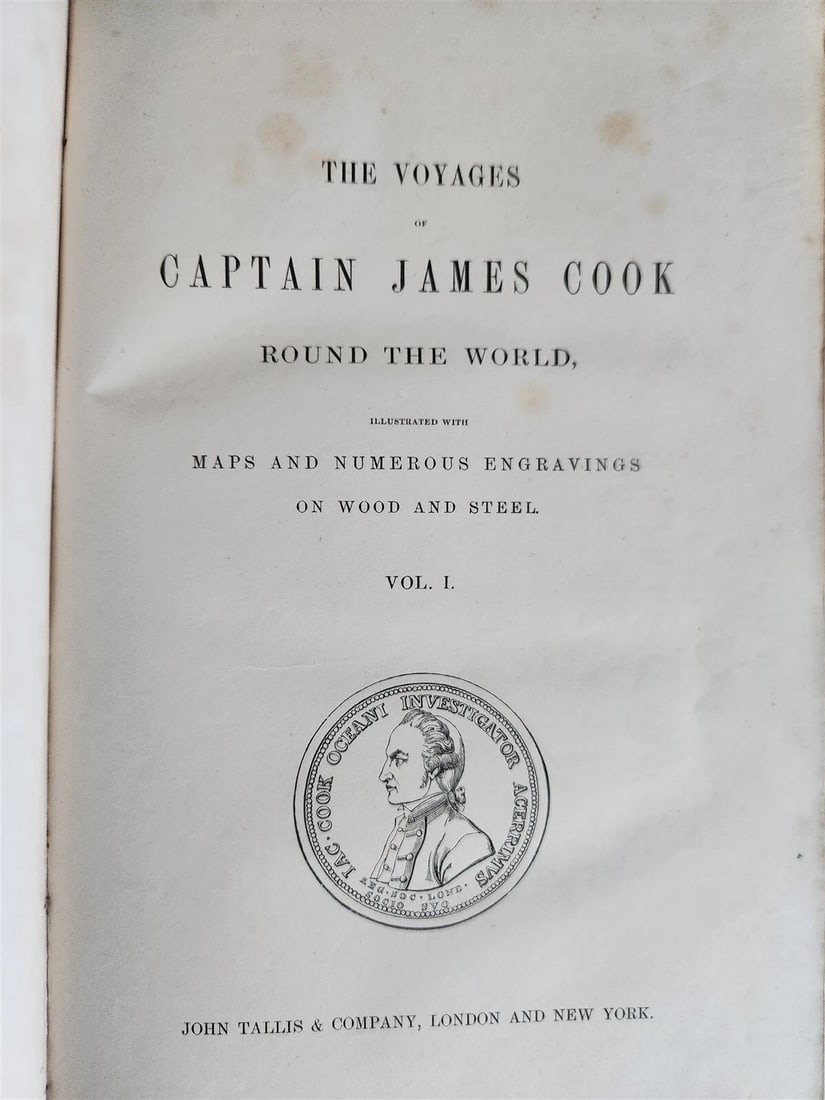 1860 VOYAGES of CAPTAIN COOK ROUND THE WORLD 2 vols ILLUSTRATED antique ENGLISH - 15