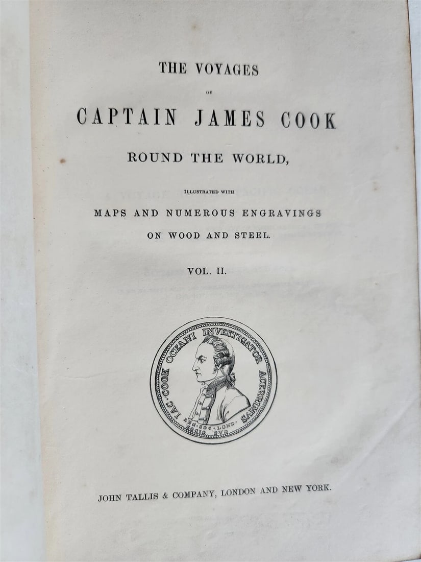 1860 VOYAGES of CAPTAIN COOK ROUND THE WORLD 2 vols ILLUSTRATED antique ENGLISH - 6