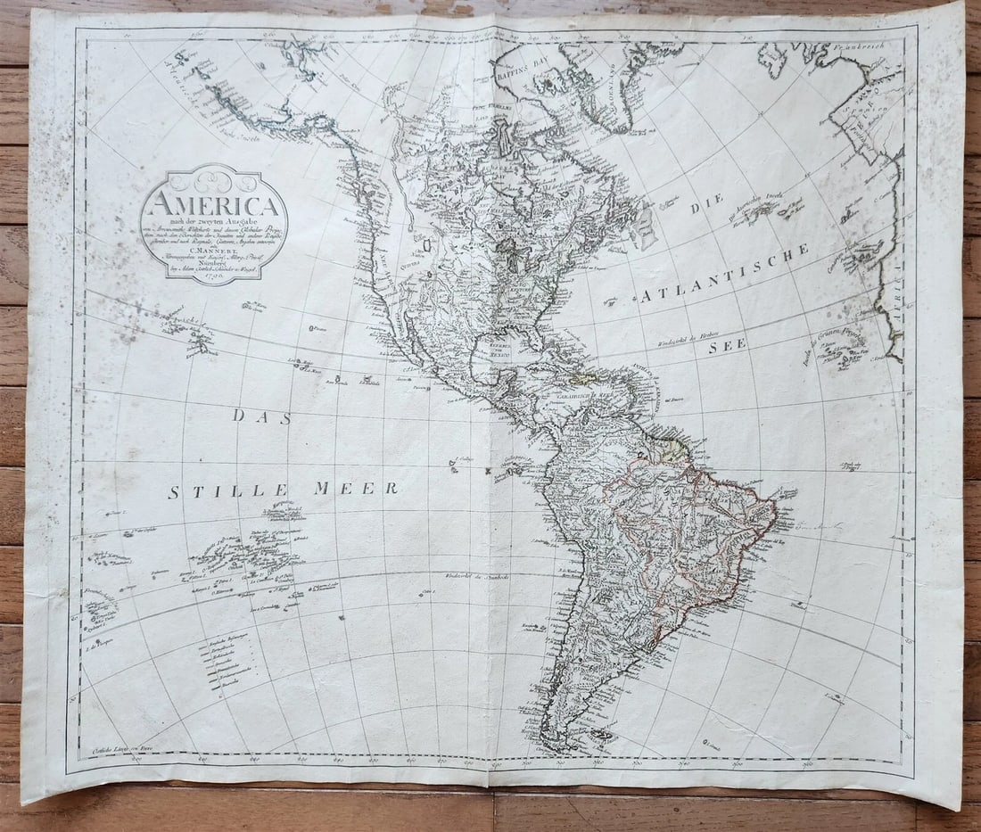 1796 MAP of NORTH AMERICA antique 21.5 by 26" (1 of 8)