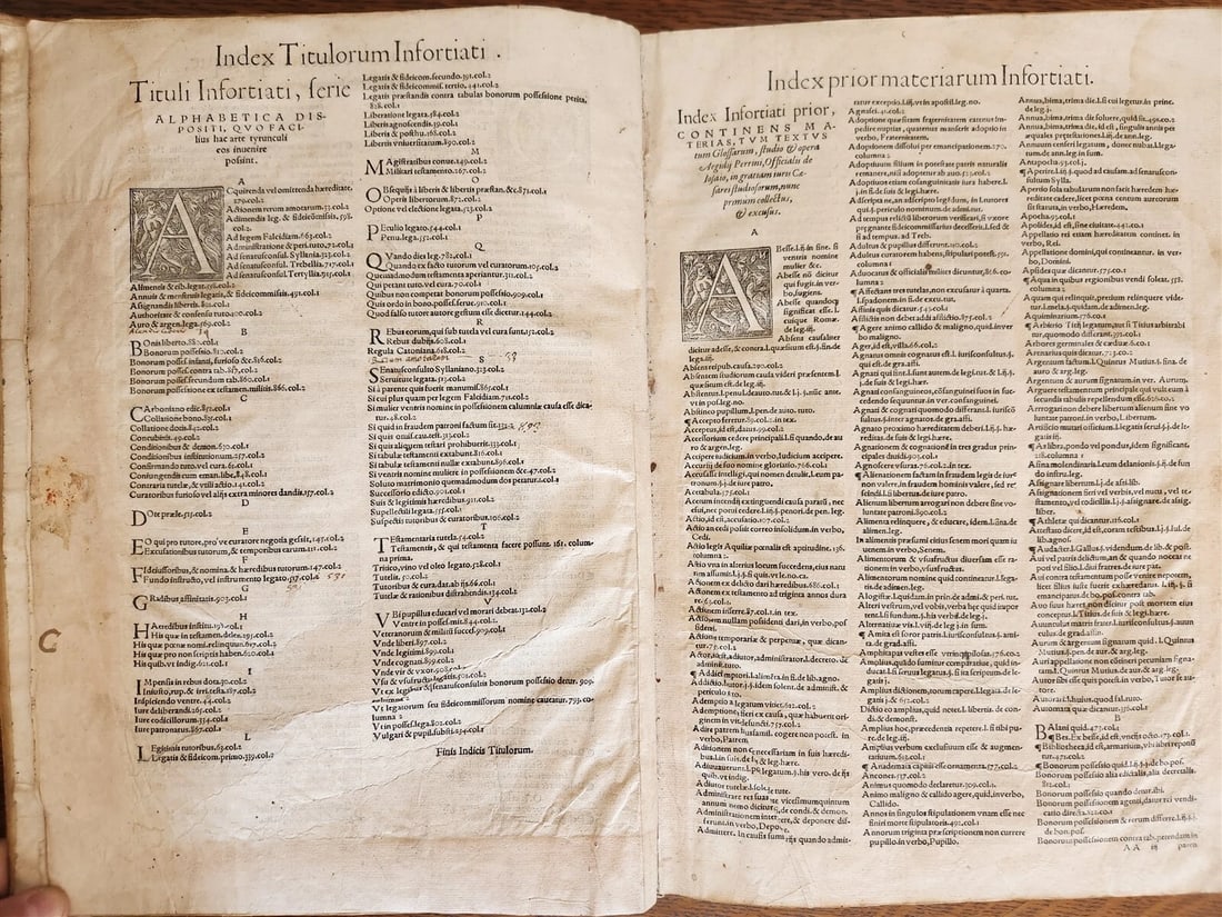 1556 LAW BOOK Corpus Juris Civilis PANDECTARUM antique MASSIVE FOLIO vellum - 4