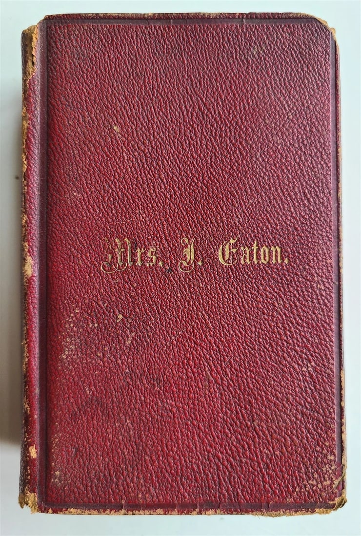 1866 BIBLE in ENGLISH ANTIQUE OLD & NEW TESTAMENTS Americana WALLET STYLE - 2