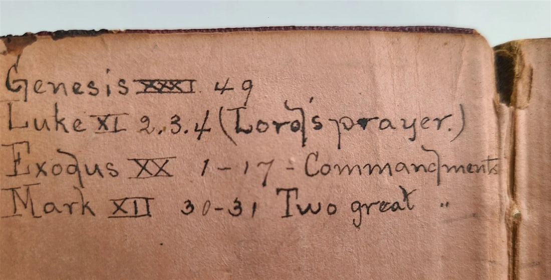 1866 BIBLE in ENGLISH ANTIQUE OLD & NEW TESTAMENTS Americana WALLET STYLE - 5
