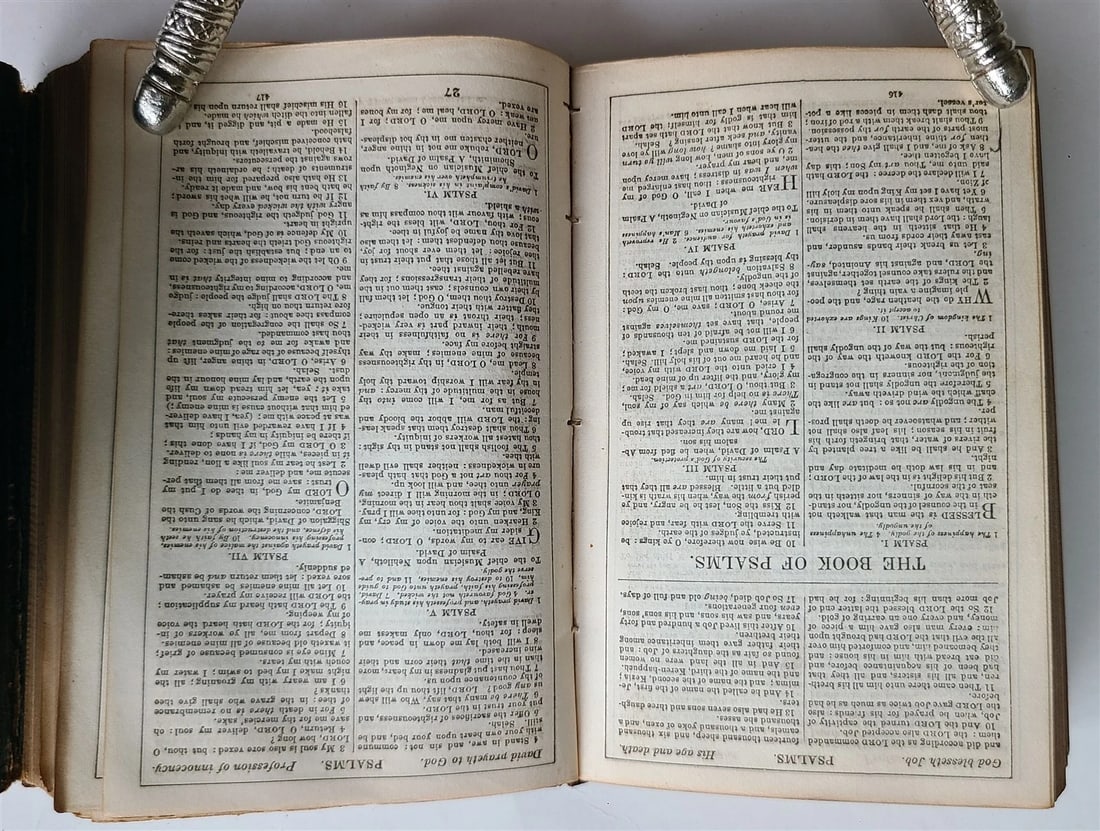 1866 BIBLE in ENGLISH ANTIQUE OLD & NEW TESTAMENTS Americana WALLET STYLE - 6