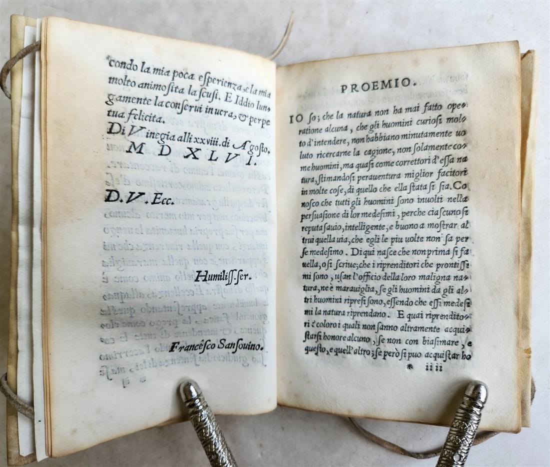 1546 ART of ORATORY by FRANCESCO SANSOVINO antique 16th CENTURY in Italian - 8