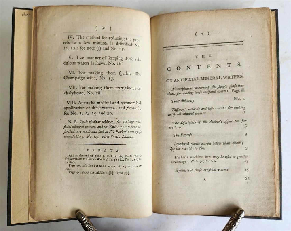 1777 DESCRIPTION of a GLASS APPARATUS for MAKING MINERAL WATER antique RARE - 3