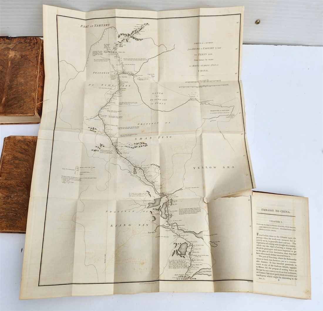 1797 EMBASSY ACCOUNT from KING of GREAT BRITAIN to EMPEROR of CHINA antique 3 v. - 6