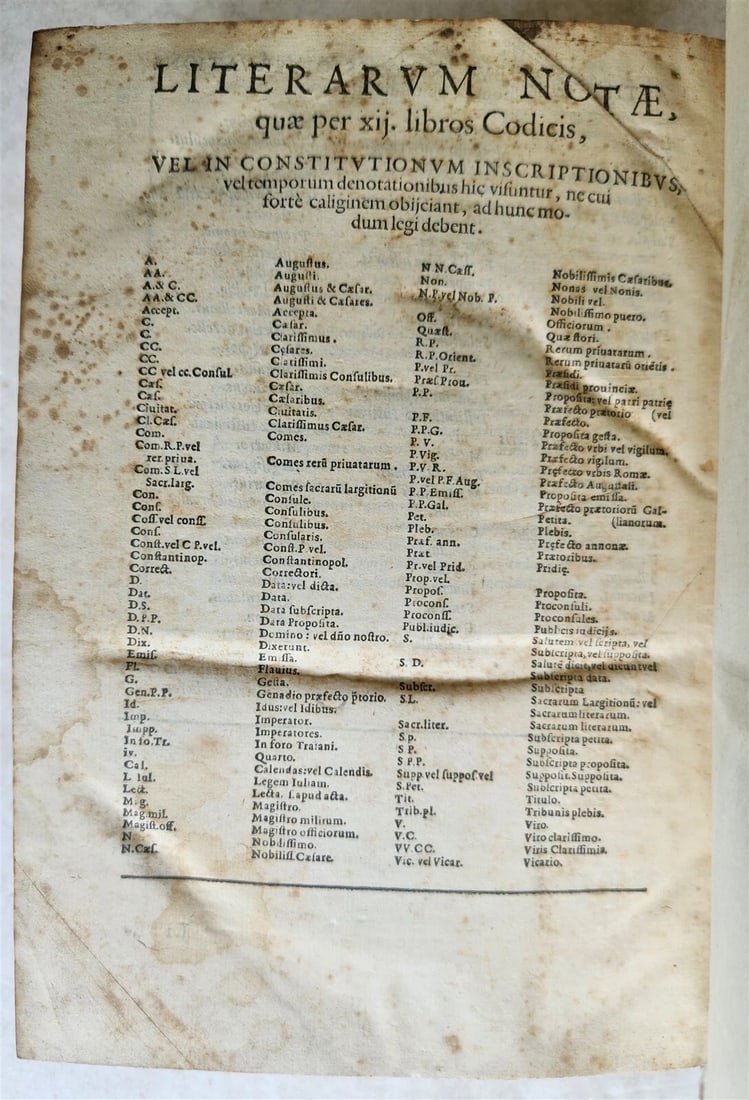 1591 LAW BOOK in LATIN Codicis Domini Iustiniani antique 16th CENTURY - 10