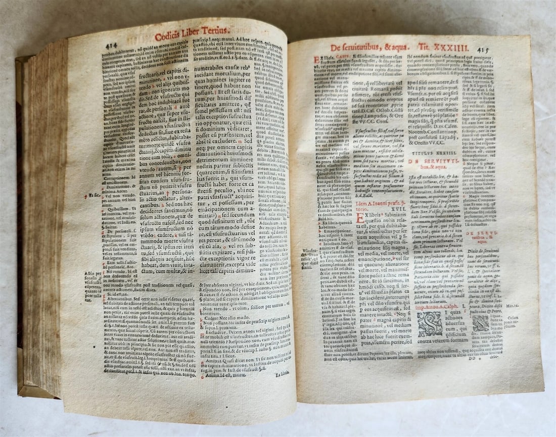 1591 LAW BOOK in LATIN Codicis Domini Iustiniani antique 16th CENTURY - 7