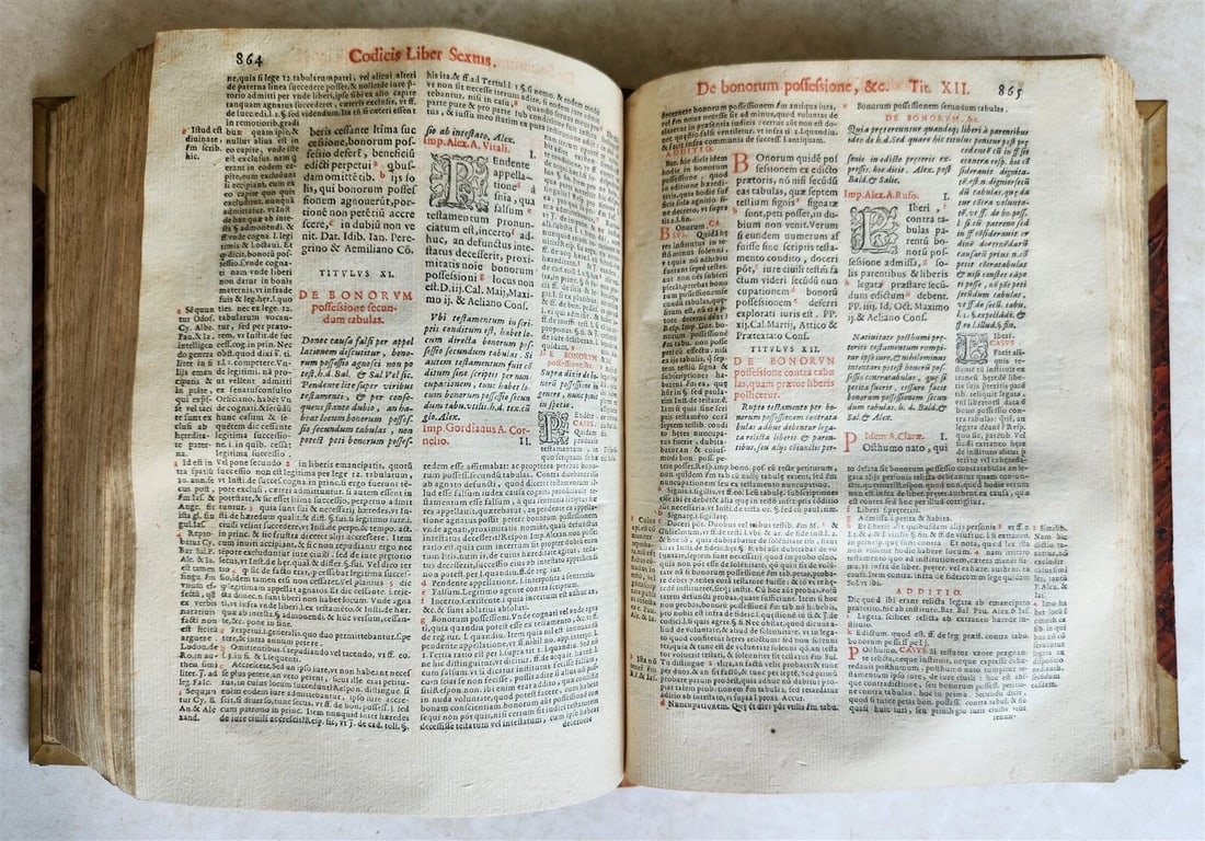 1591 LAW BOOK in LATIN Codicis Domini Iustiniani antique 16th CENTURY - 8