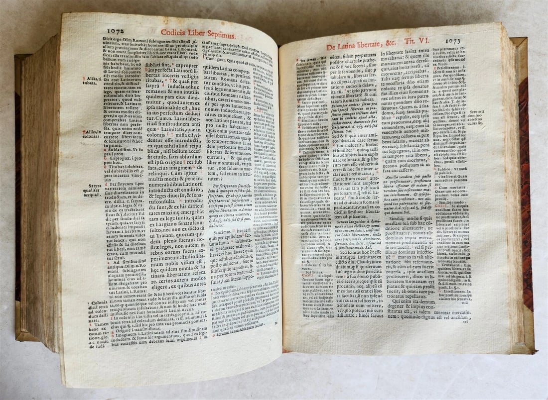 1591 LAW BOOK in LATIN Codicis Domini Iustiniani antique 16th CENTURY - 9