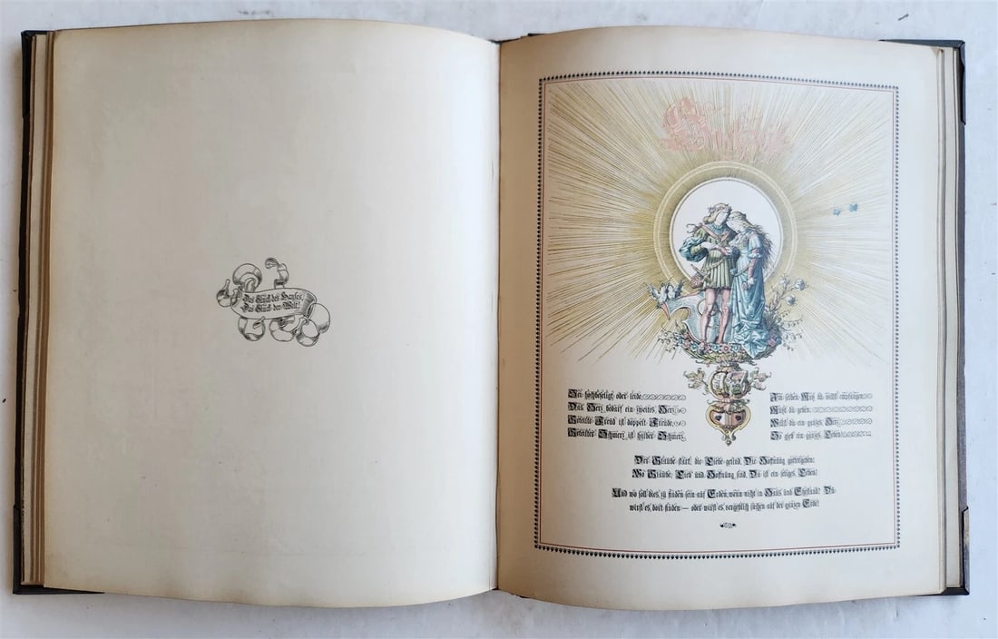 1890 FAMILY CHRONICLE w/ AMAZING BLIND-STAMPED LEATHER BINDING antique - 15