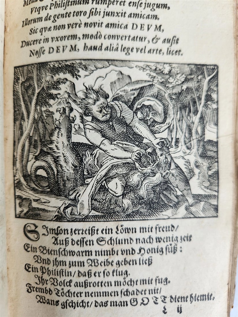 1625 BIBLE SCENES by TOBIAS STIMMER antique ILLUSTRATED w/ 293 ENGRAVINGS (1 of 15)