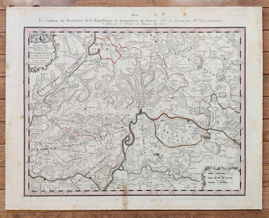 1753 SWITZERLAND antique MAP TERRITORIUM REIPUBLICAE LIBERAE HELVETICAE (1 of 8)