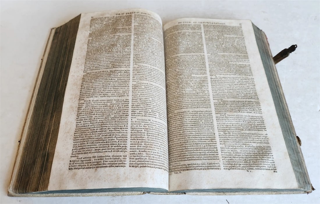 1709 THEOLOGY by PAUL LAYMANN antique BLIND STAMPED PIGSKIN BOUND FOLIO - 10