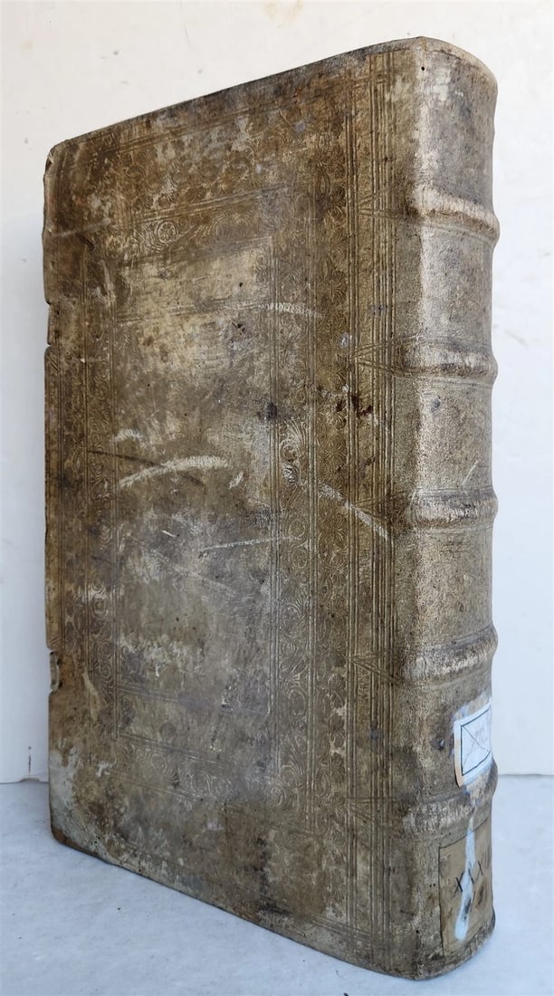 1709 THEOLOGY by PAUL LAYMANN antique BLIND STAMPED PIGSKIN BOUND FOLIO - 3