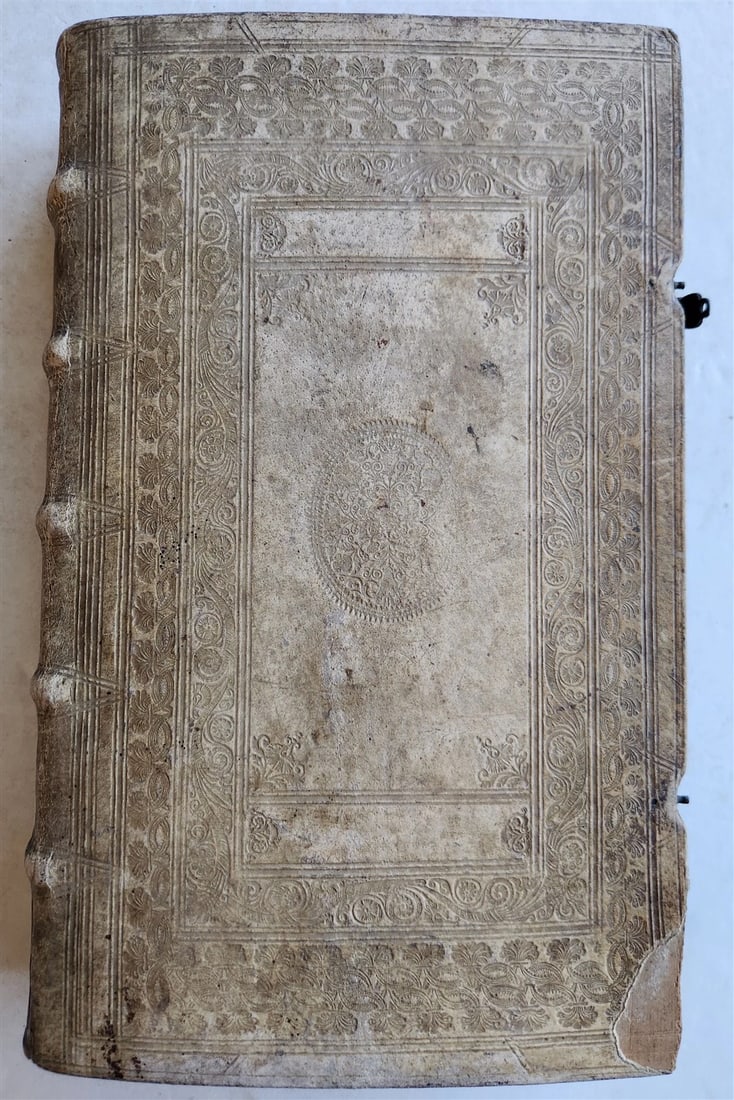 1709 THEOLOGY by PAUL LAYMANN antique BLIND STAMPED PIGSKIN BOUND FOLIO - 5