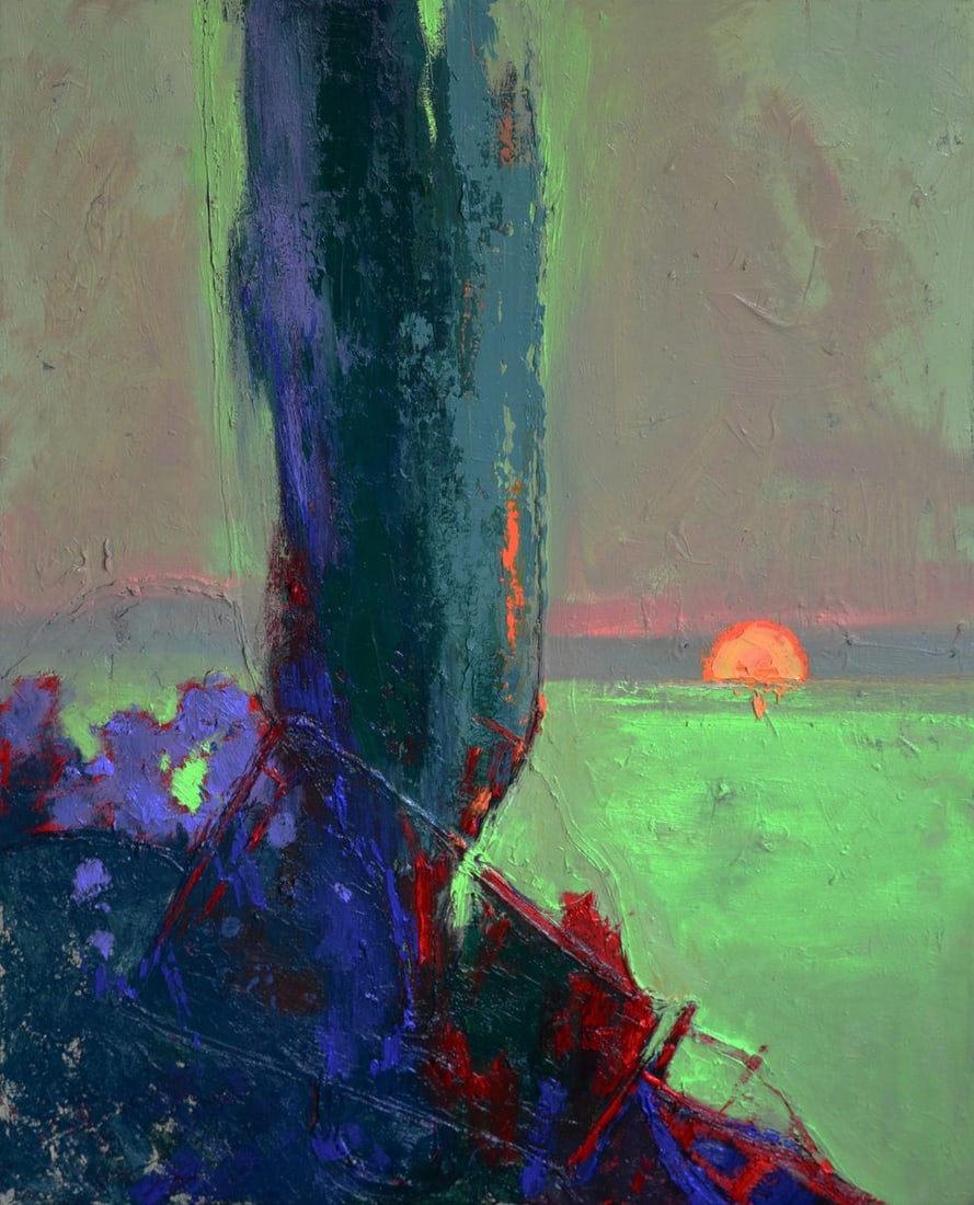 Oil painting Evening at the Sea Natalia Korf-Ivaniuk (1 of 6)