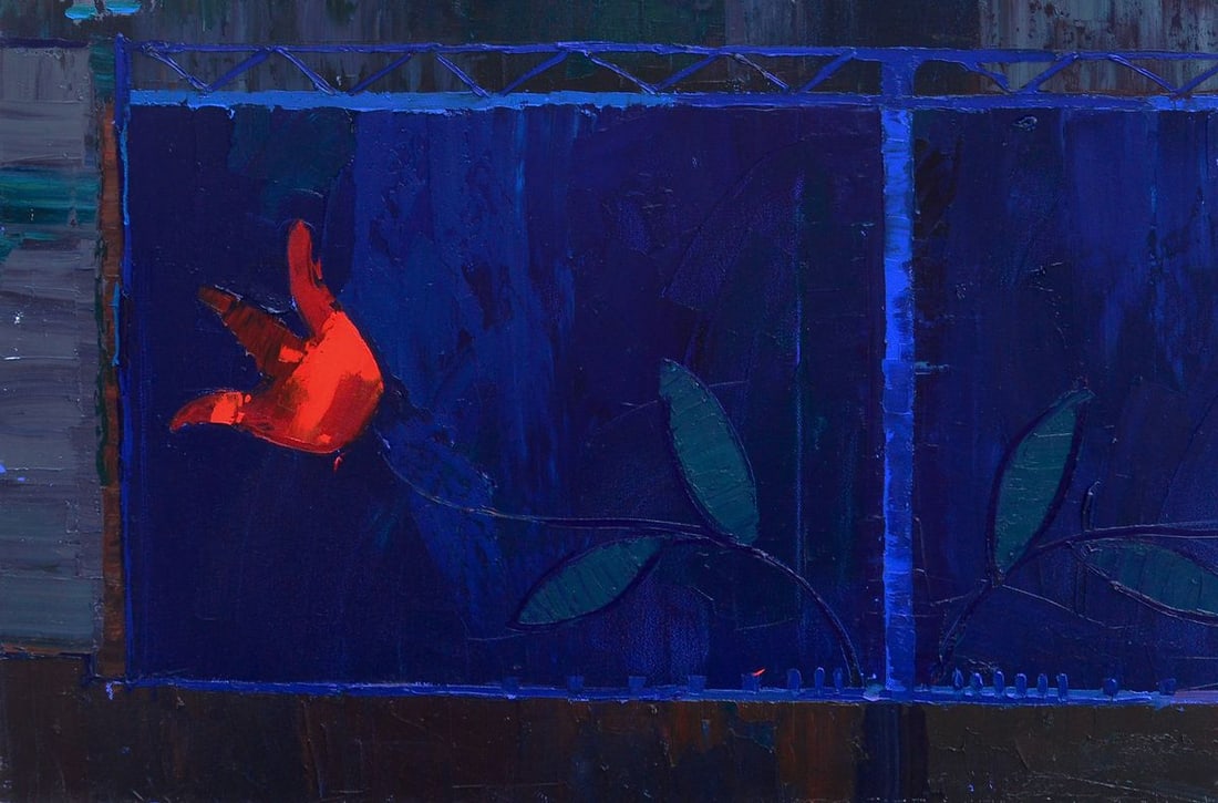 Oil painting Patterns on the evening gates Natalia Korf-Ivaniuk - 4