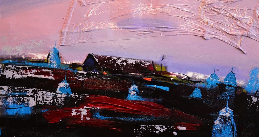 Oil painting Evening sleep over the mountains Natalia Korf-Ivaniuk - 4