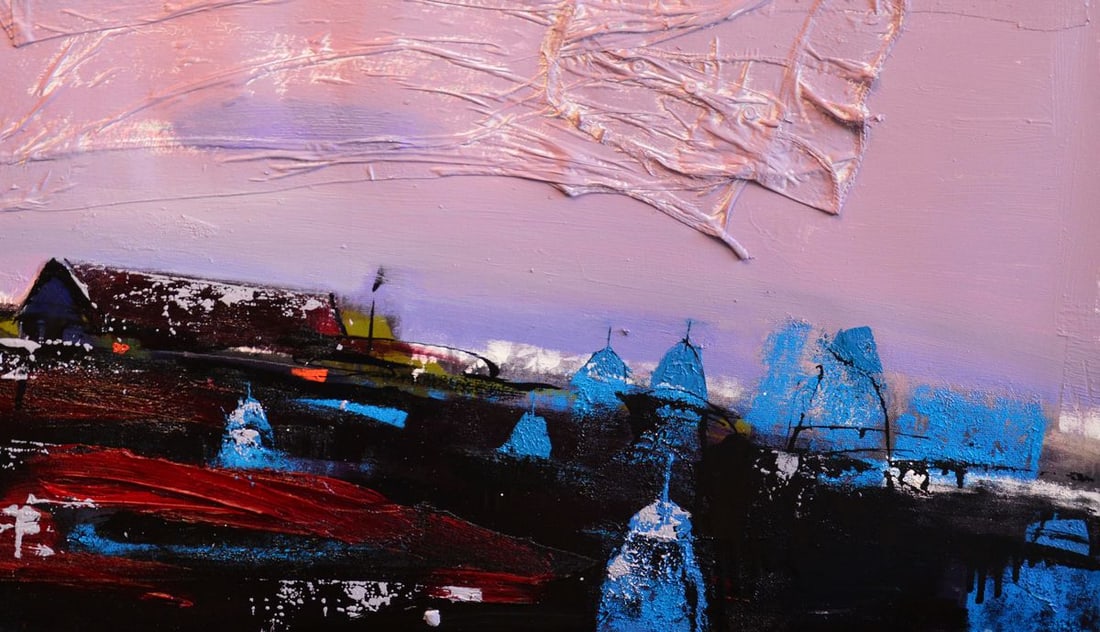 Oil painting Evening sleep over the mountains Natalia Korf-Ivaniuk - 5