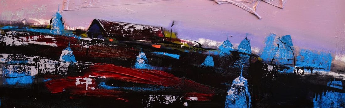 Oil painting Evening sleep over the mountains Natalia Korf-Ivaniuk - 6