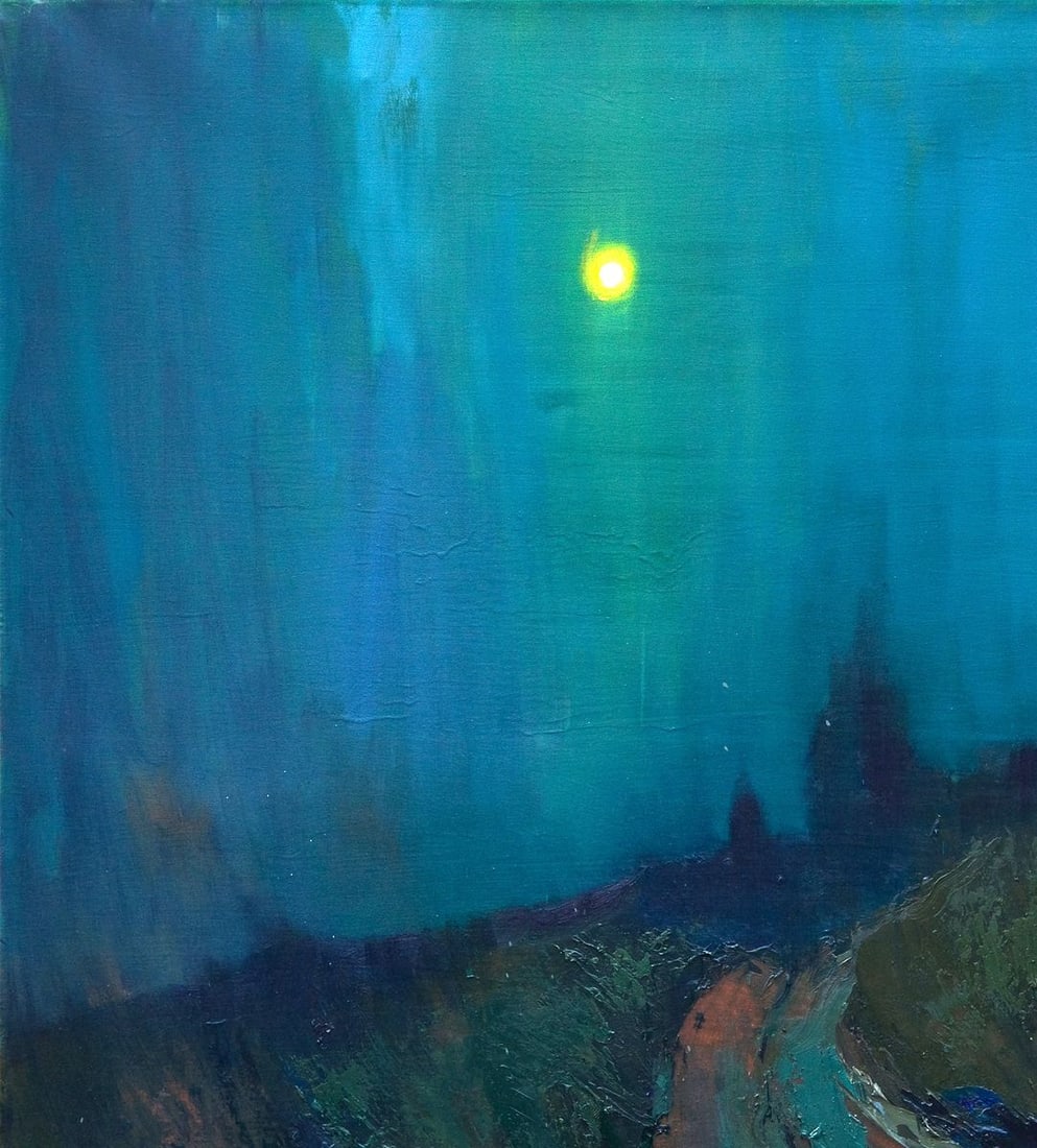 Oil painting Fog over the field Natalia Korf-Ivaniuk - 2