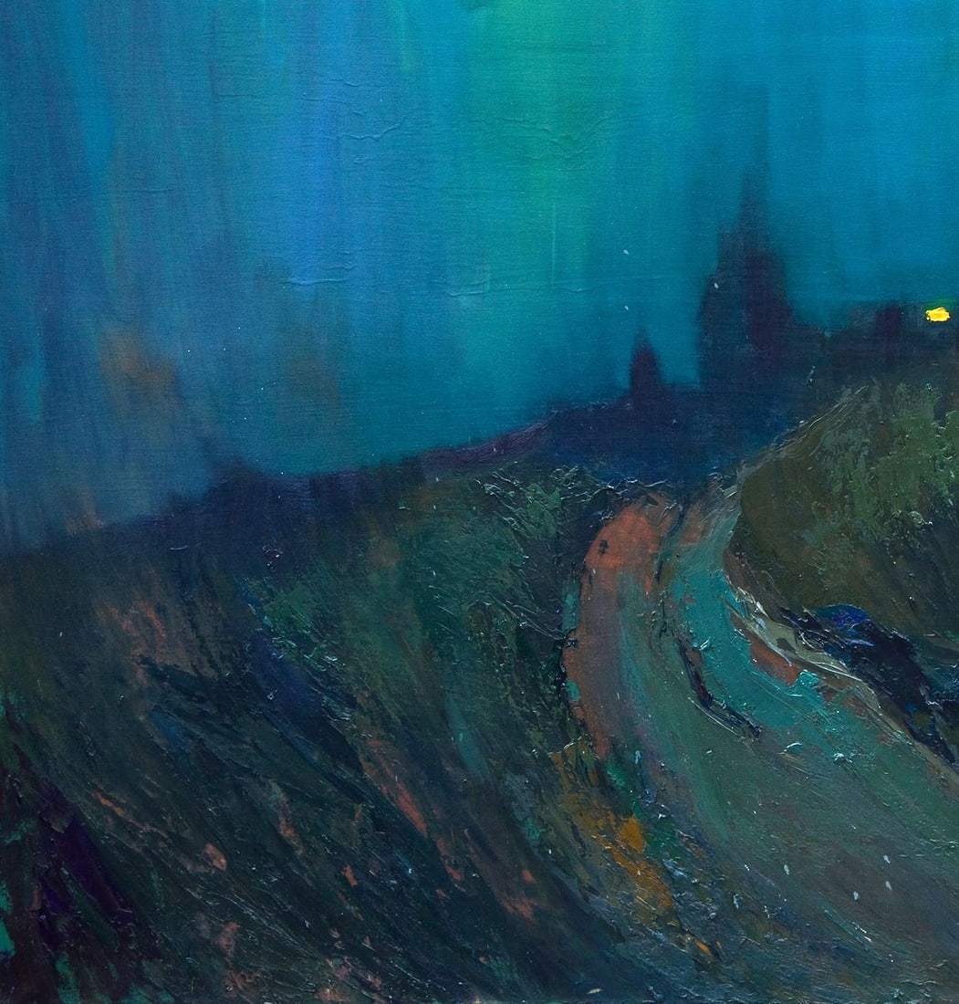 Oil painting Fog over the field Natalia Korf-Ivaniuk - 4