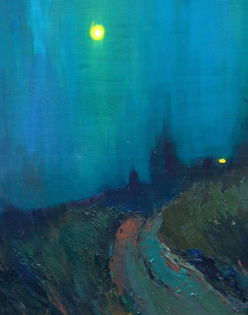 Oil painting Fog over the field Natalia Korf-Ivaniuk - 6