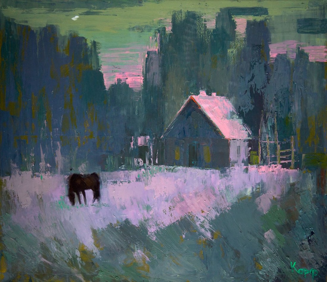 Oil painting Fog in the forest Natalia Korf-Ivaniuk: Title: Oil painting Fog in the forest Natalia Korf-Ivaniuk Description: No.Korf 36 *** ABOUT THIS PAINTING *** * TITLE: "Fog in the forest" * ARTISTS: Natalia Korf-Ivaniuk * SIZE: 130?150