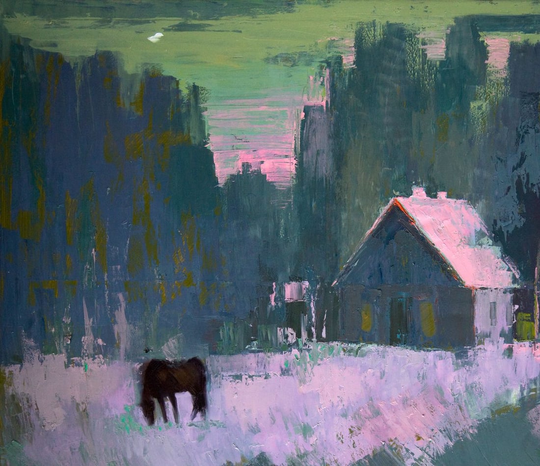 Oil painting Fog in the forest Natalia Korf-Ivaniuk - 2