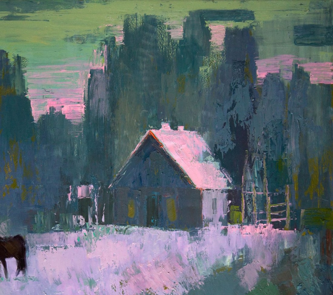 Oil painting Fog in the forest Natalia Korf-Ivaniuk - 3