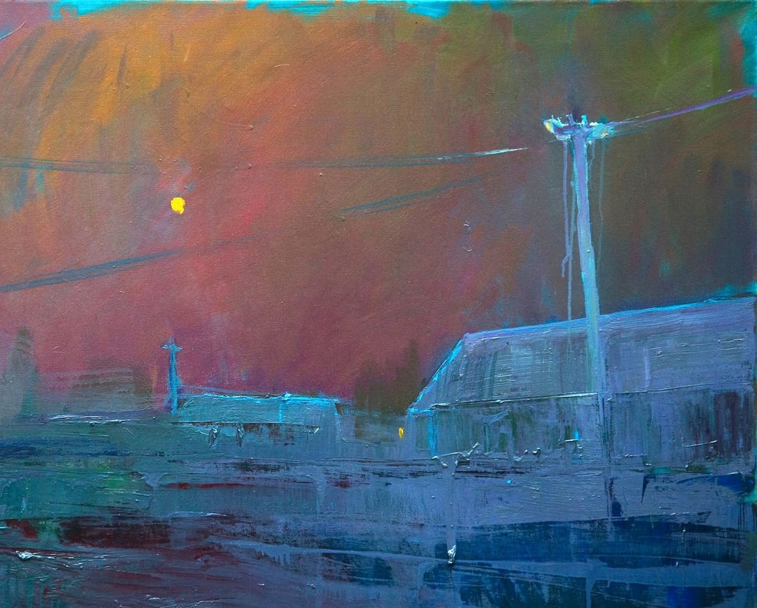 Oil painting Fog over the village Natalia Korf-Ivaniuk - 3