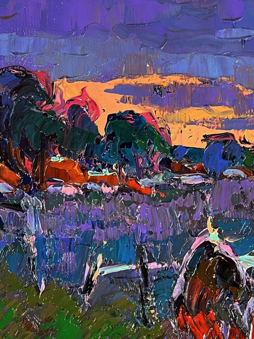 Oil painting The moon illuminates the field Oksana Ivanyuk - 4