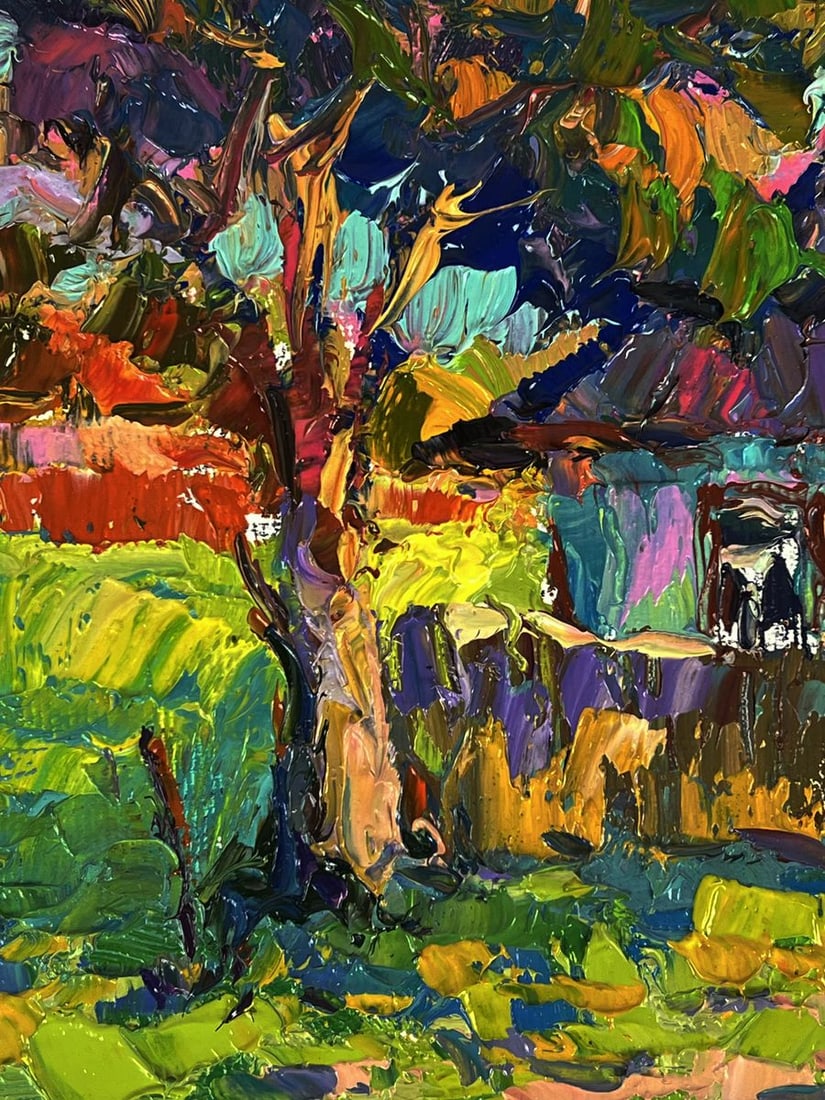 Oil painting In the evening in the yard Oksana Ivanyuk - 5