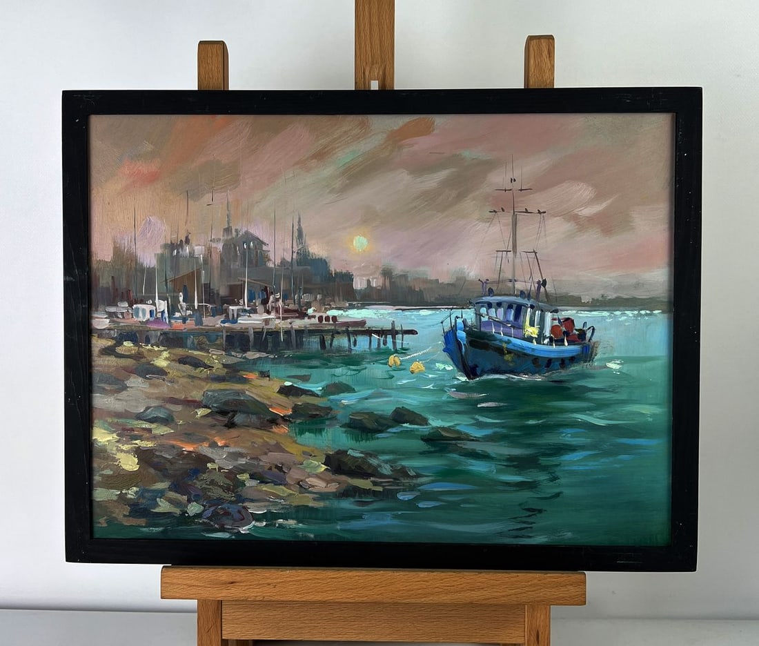 Oil painting Sunset over Venice Yuriy Suprunchuk (1 of 11)