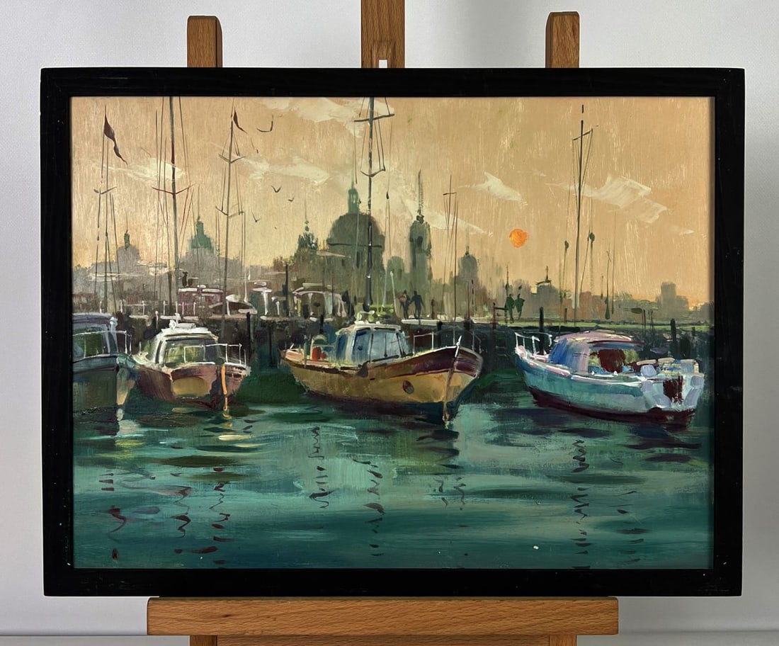 Oil painting Evening Venice Ferry Yuriy Suprunchuk (1 of 11)